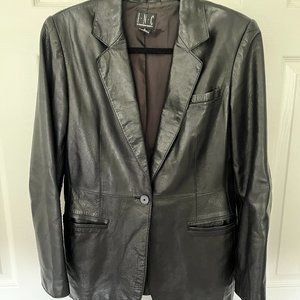 INC International Concepts - Black Leather Jacket - Size 8